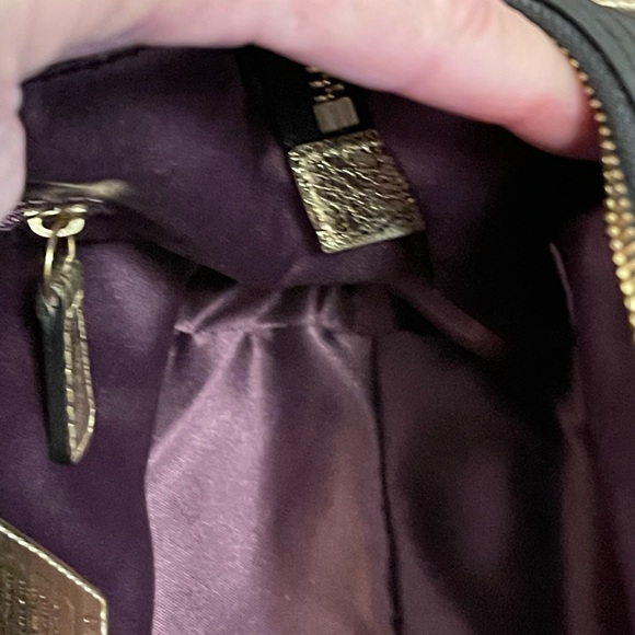 Coach Poppy 2009 Black and Gold Accent Shoulder Bag - Picture 12 of 15